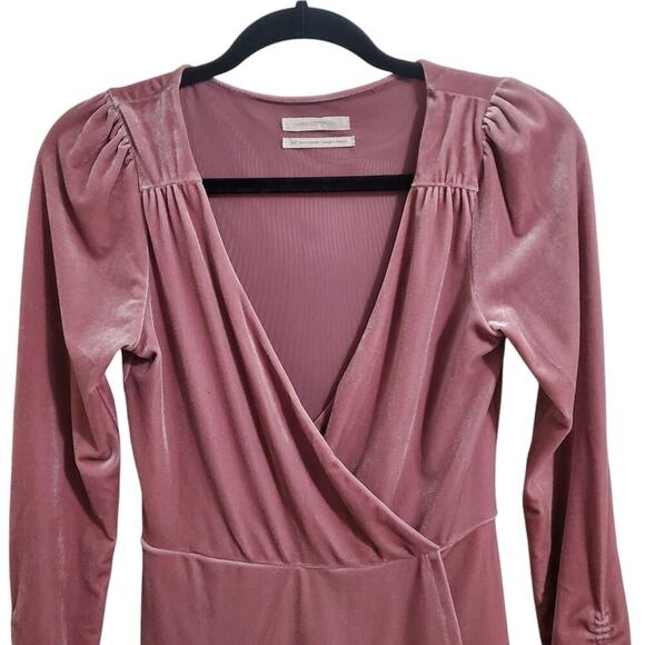 Urban Outfitters Goldmine Velvet Pink Romper Soft Girl Coquette Pastel Goth S - Picture 7 of 13